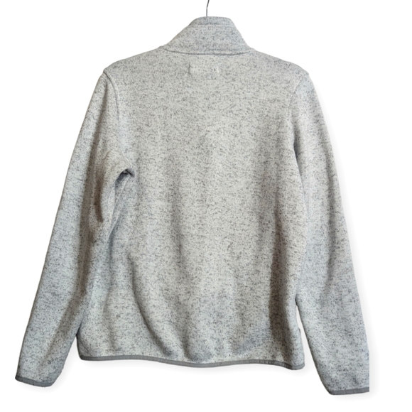 Thread & Supply Quarter Zip Pullover size Large Light Heathered Gray - Picture 2 of 9